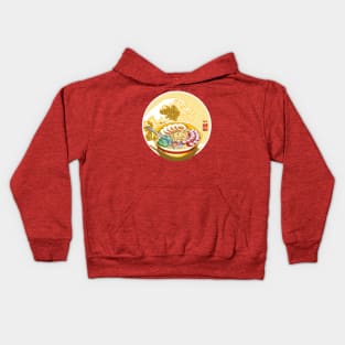 Pinoy Food - The Great Sopas Wave of the Philippines (Gold Version) Kids Hoodie